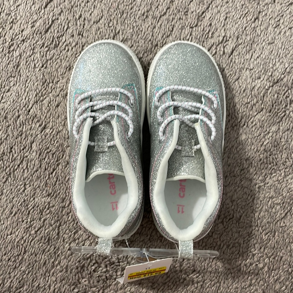 Carters shoes- silver shiny brand new with tag
